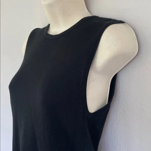 Vintage August Silk knits black sleeveless silk blend top size medium - Picture 7 of 12